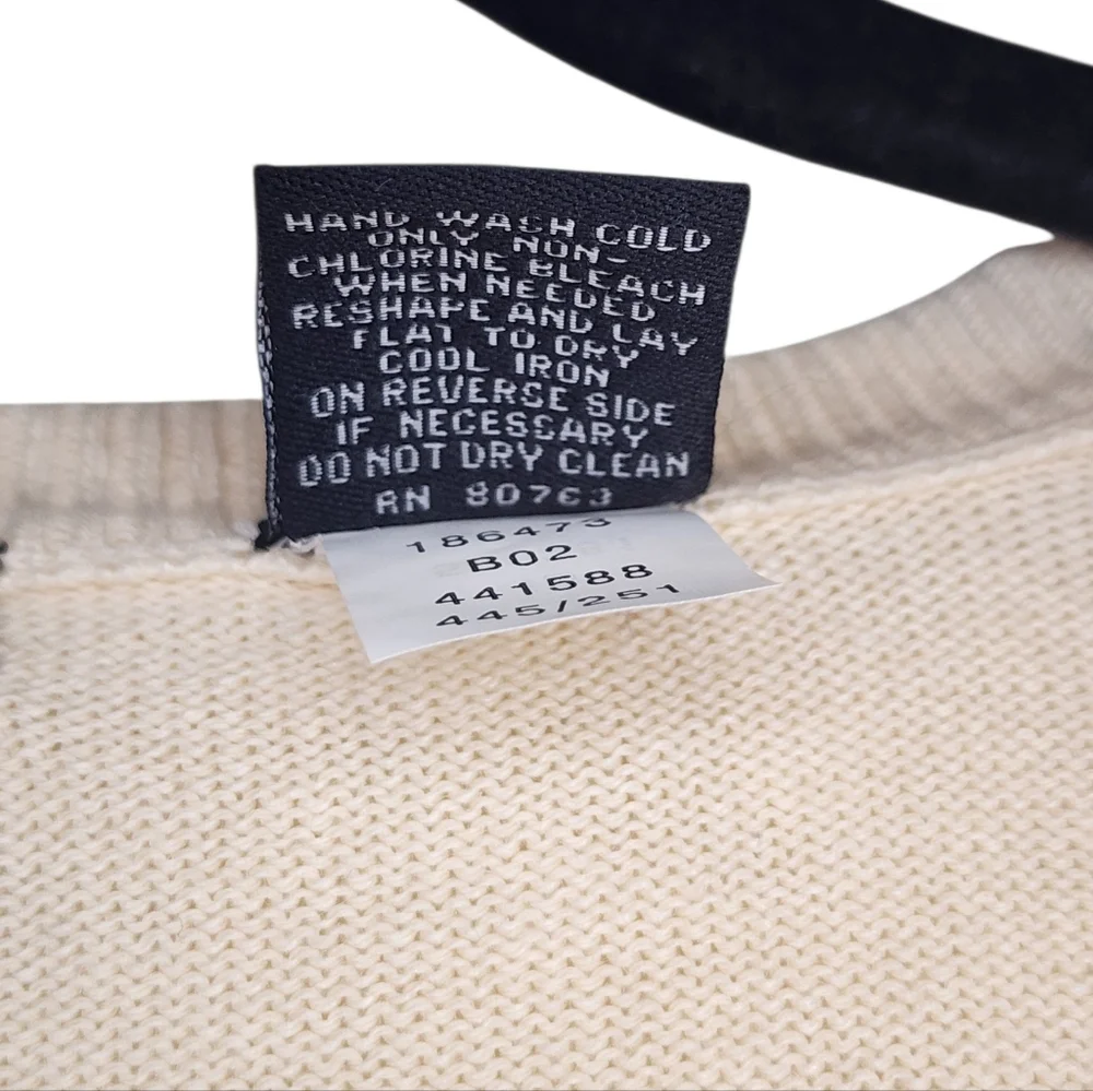 MODA INTERNATIONAL Cream Silk Cashmere Gem Embellished Cardigan L
